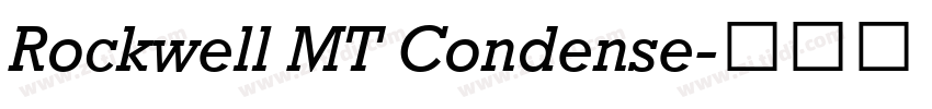 Rockwell MT Condense字体转换